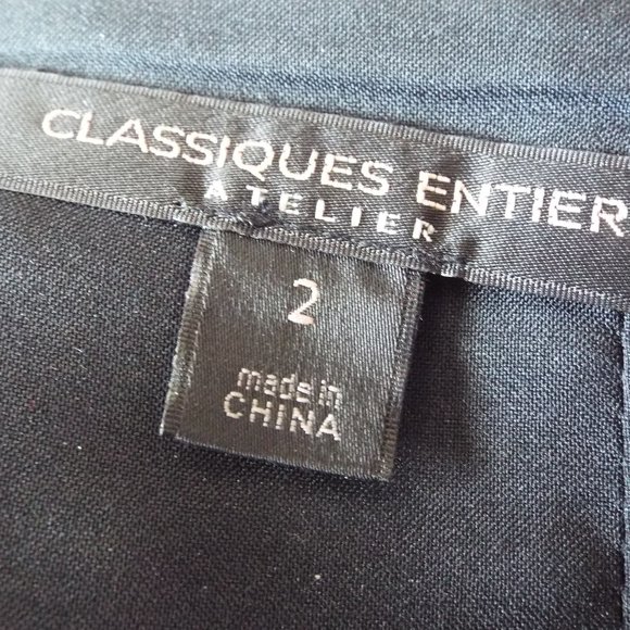 Nordstrom's Classiques Entier Wool Blend Black & White Tweed Pencil Skirt Size 2 - Picture 5 of 7